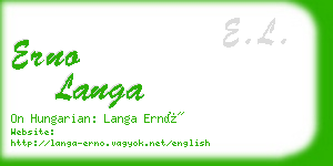 erno langa business card